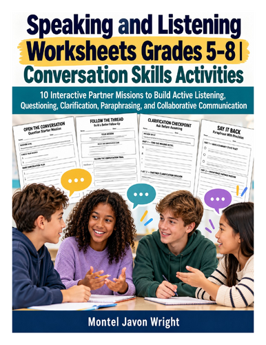 Speaking and Listening Worksheets KS2–KS3 | Oracy and Conversation ...