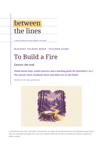 Language Paper 1 walking talking mock: To Build a Fire, the trail ...