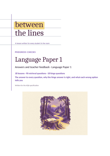 Language Paper 1 progress checks: retrieval and hinge questions for ...