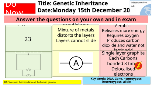 Genetic inheritance GCSE Combined science AQA | Teaching Resources