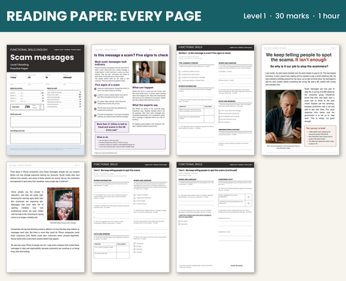 Functional Skills English Level 1 Practice Papers: Reading and Writing ...