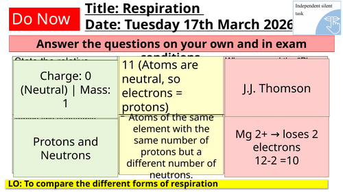 Respiration revision GCSE Combined Science AQA | Teaching Resources