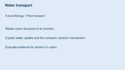 AQA A-Level Biology: Plant Transport Unit – 7 PowerPoints with Answers ...