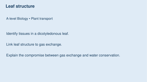 AQA A-Level Biology: Plant Transport Unit – 7 PowerPoints with Answers ...
