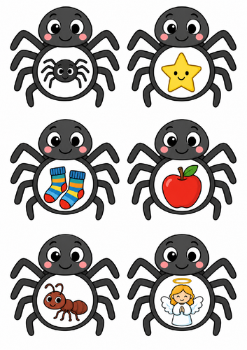 Halloween satpin Spider Sound Sort | Teaching Resources
