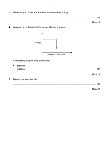 5 Chemical energetics Exam Practice & Detailed Answer Keys- Cambridge ...