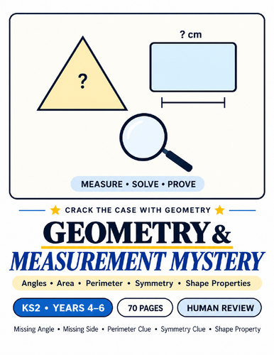 Geometry & Measurement Mystery | KS2 Years 4–6 | 70 Pages | Teaching ...