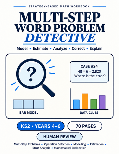 Multi-Step Word Problem Detective | KS2 Years 4–6 | 70 Pages | Teaching ...