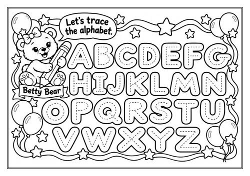Trace /Sort the Alphabet with Betty Bear | Teaching Resources