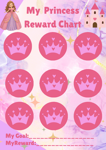 Princess themed Reward chart | Teaching Resources