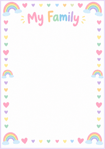 My Family – EYFS Family Portrait Drawing Sheet | Teaching Resources