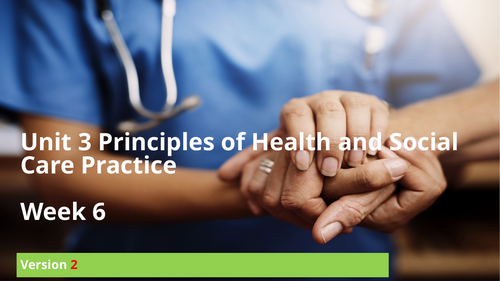 AAQ BTEC Unit 3: Principles of Health and Social Care Practice Learning ...