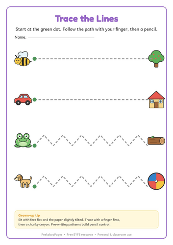 FREE Pre-Writing Tracing Lines – Pencil Control Patterns – EYFS ...