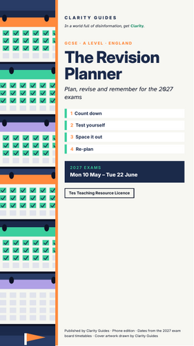 Revision Planner 2027: GCSE & A level (England) | Clarity Education ...