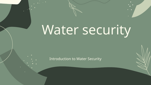 Cambridge International A Level Geography 9696 — 5.2.3 Water Security ...