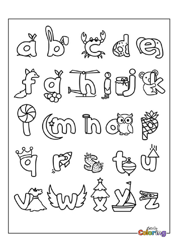 Free Alphabet Coloring Pages A–Z | Teaching Resources