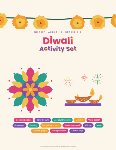 Diwali Activities for Kids | Festival of Lights Coloring Pages ...