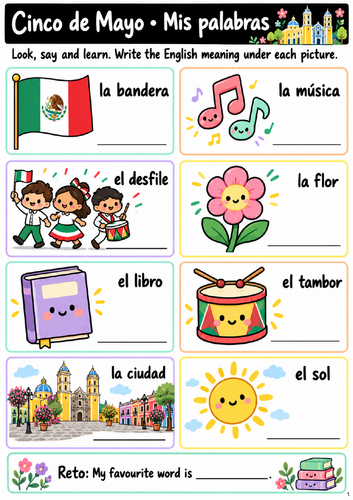 Cinco de Mayo Primary Spanish Worksheets & Games | KS2 Activity Pack ...