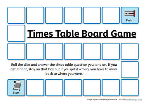 Times Tables Board Game – Multiplication Practice up to 12 × 12 ...