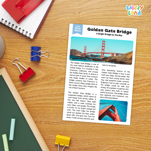 Golden Gate Bridge Reading Comprehension | Famous Landmark Passages ...
