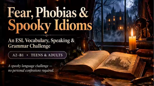 Fear, Phobias & Spooky Idioms | ESL Lesson | Teaching Resources