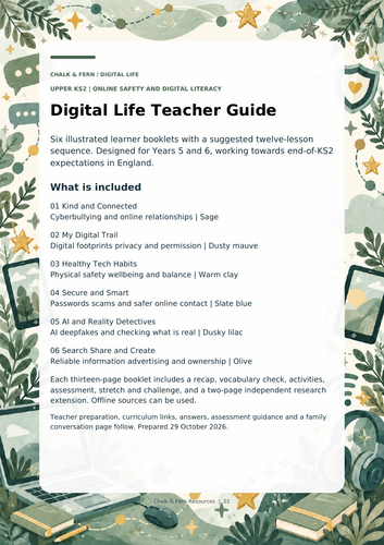 FREE Online Safety & Digital Literacy Teacher Guide | Years 5–6 ...