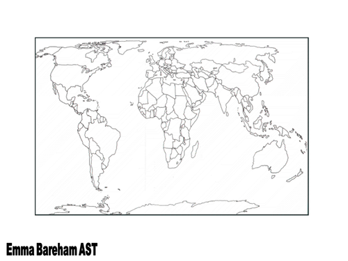 Map Of The World Ks2 Blank Preview resource