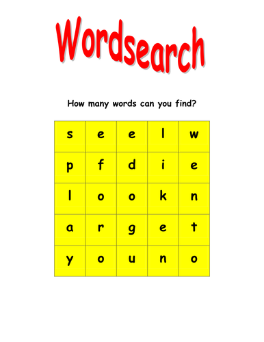 Wordsearch | Teaching Resources