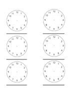 Blank clock faces | Teaching Resources