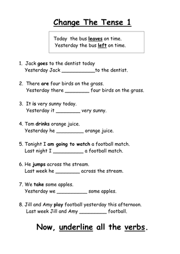Worksheets Past Present And Future Tense Worksheets sentence work tense pastpresentfuture by peter123 teaching change the 1 doc