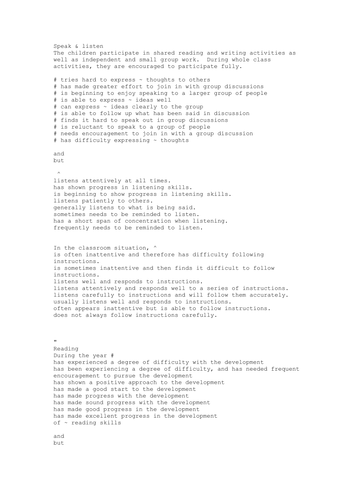 Report writing statements ks1 08 picture