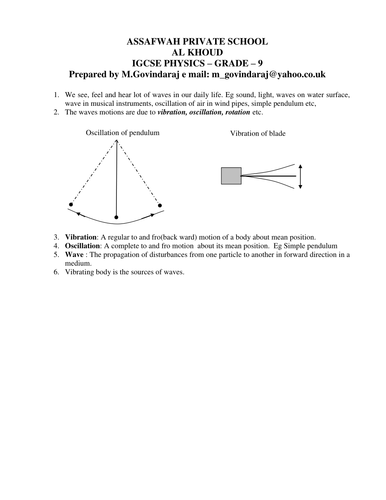 Physics Waves | Teaching Resources