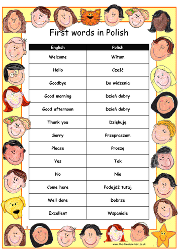 Useful Words And Phrases In Polish By Thetreasurebox Teaching Resources Tes