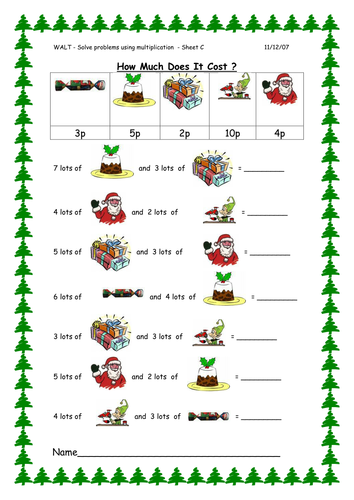 Christmas Multiplication | Teaching Resources