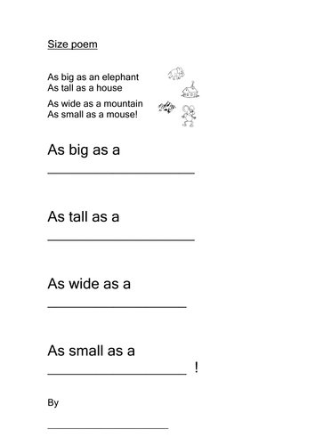 poem worksheets teaching resources