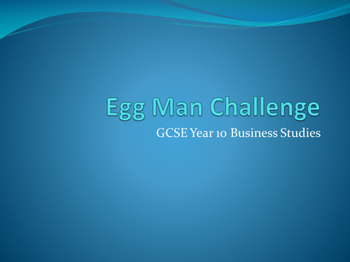 Egg Man Challenge Activity