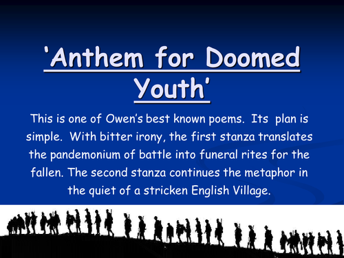 Analysis Of Anthem For Doomed Youth By Wilfred Owen