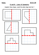 Symmetry along a mirror line. by kbarker86 - Teaching Resources - Tes