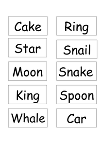 matching rhyming words for mixed year 12 class