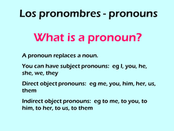 Direct object pronouns spanish