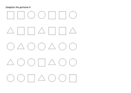 Patterns Worksheets | Teaching Resources