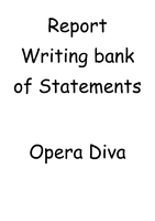 Levelled Report Writing Statement Bank - Resources - TES