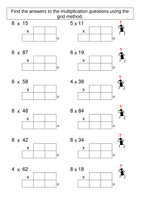 Multiplication Grid method Worksheet generator. by skettle - UK