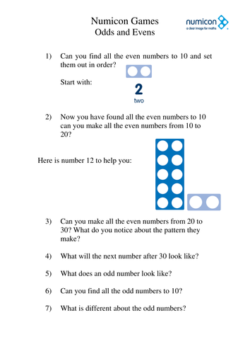 Odd and Even Worksheet and Activity Sheet by lozzi47 ...