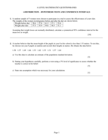 A-level (Post 16) Statistics Revision Worksheets by mohmahm - UK