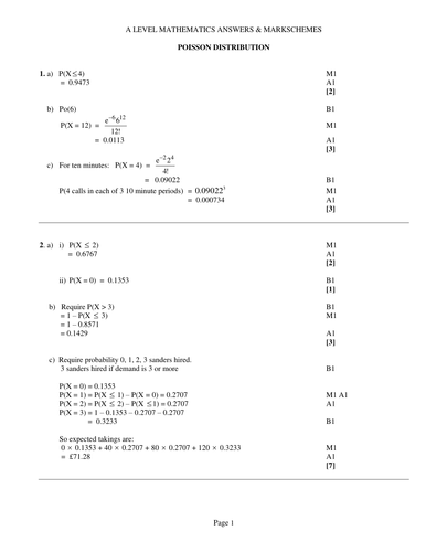 A-level (Post 16) Statistics Revision Worksheets | Teaching Resources