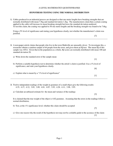A-level (Post 16) Statistics Revision Worksheets | Teaching Resources