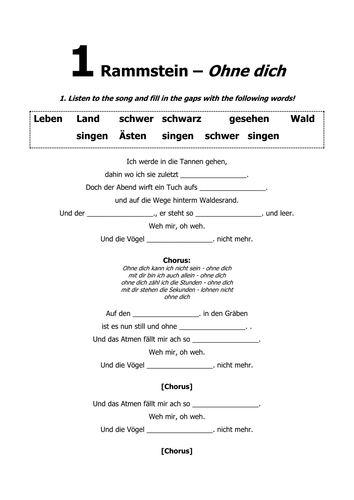 german homework song