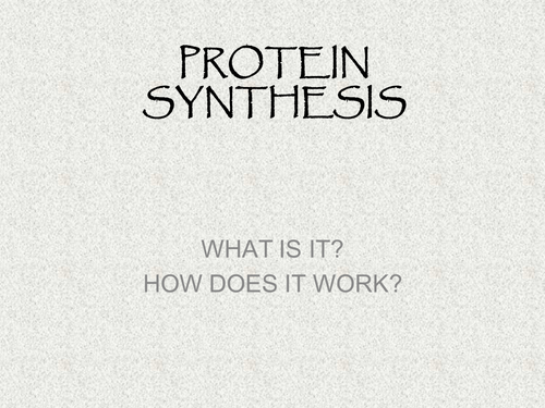 From DNA to Protein | Teaching Resources