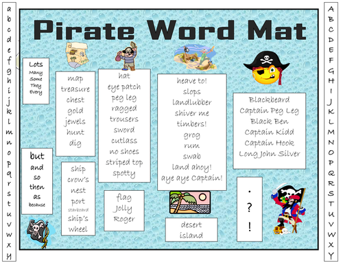 Pirates Ahoy! Writing and Literacy Tasks by Alice K - UK Teaching